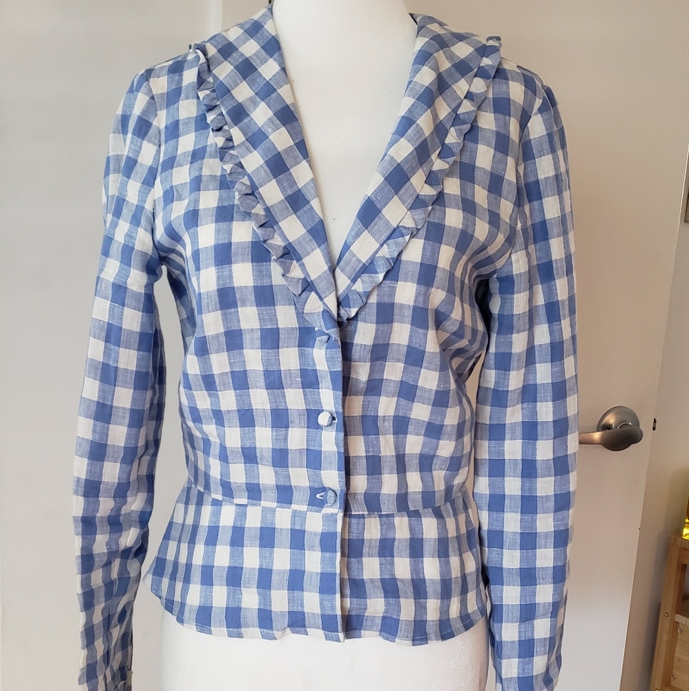 Reformation gingham york top